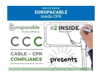CPR  Europacable  with highlights over the compliance of a CPR cable